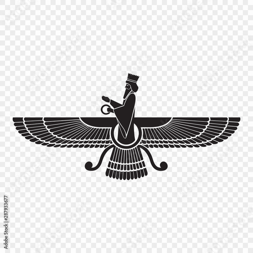 Slika na platnu Symbol of Zoroastrianism isolated