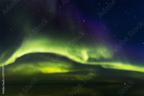Wallpaper Mural Northern Boreal Lights at sea in Lady Richardson Bay, Victoria Island,  northwest passage in Canada. Torontodigital.ca