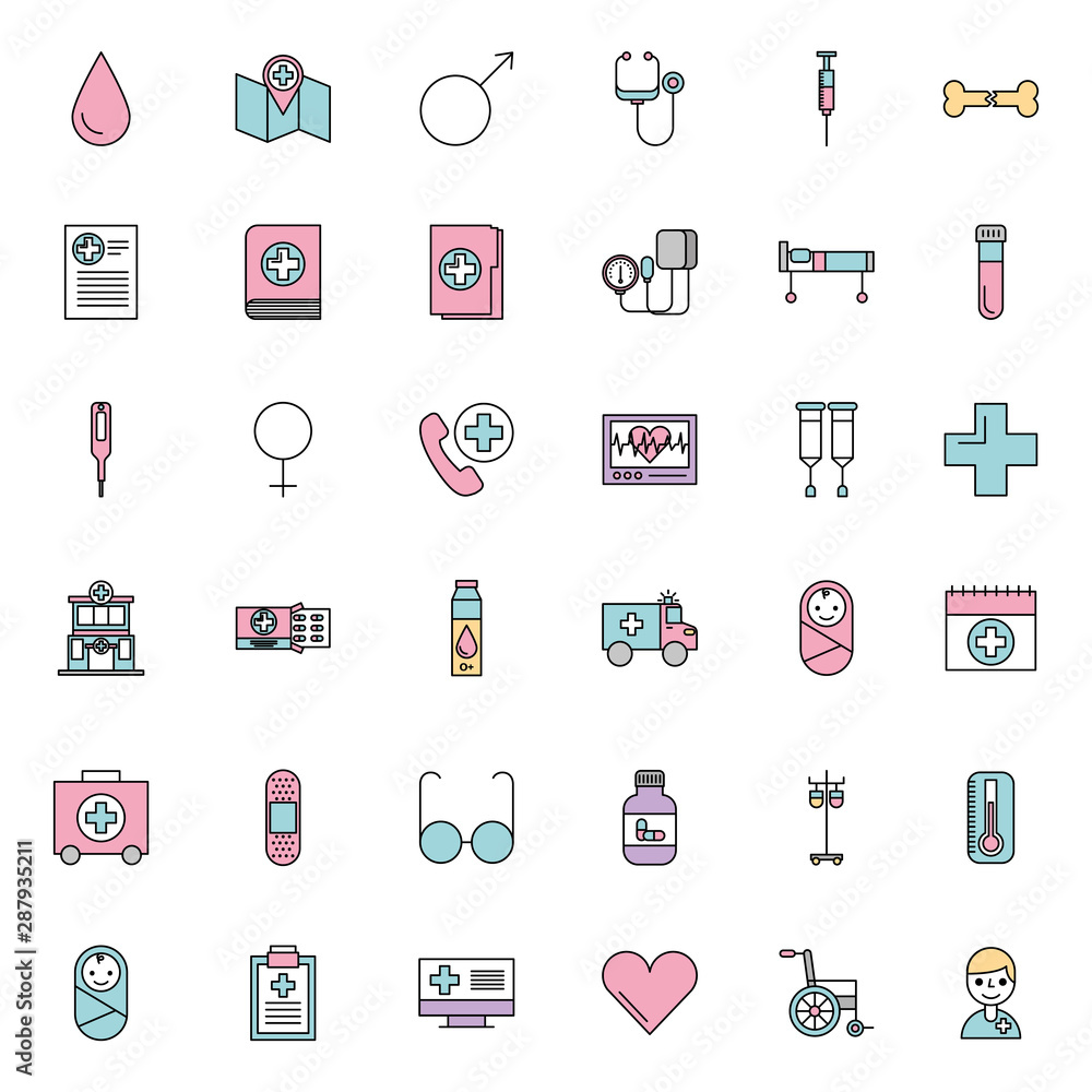 bundle of medical healthcare icons bundle of medical healthcare icons