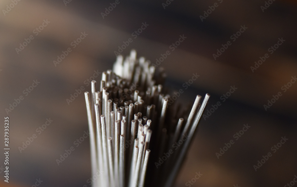 buckwheat noodles Japanese soba on a dark background buckwheat noodles Japanese soba on a dark background