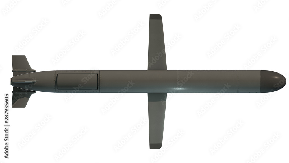 Cruise missile. 3D render Cruise missile. 3D render