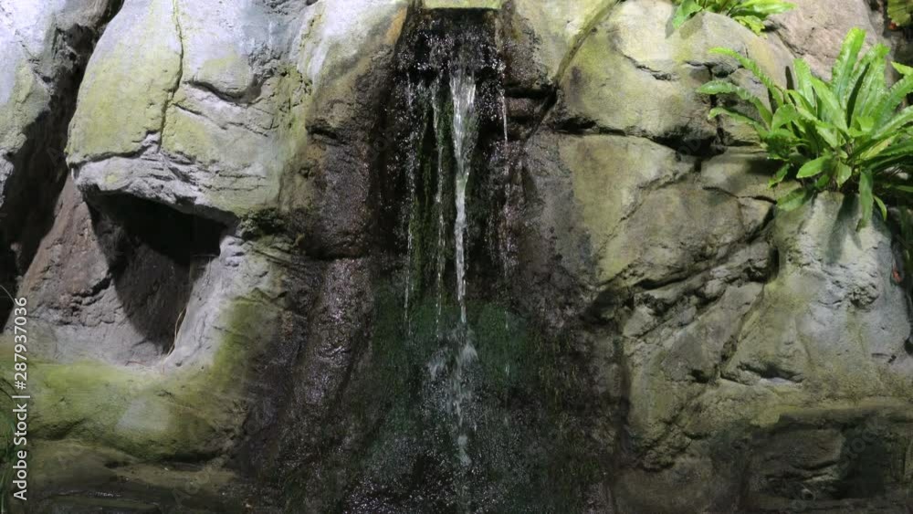 Waterfall from cliff, 4K