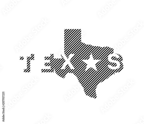 Texas State logo, emblem, t-shirt design. Vector illustration.
