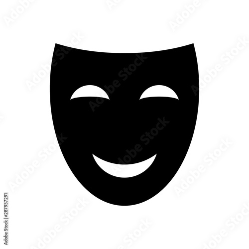 theater mask vector icon