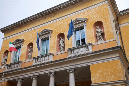 Ravenna, Italy - August 14, 2019 : View of Dante Alighieri theater