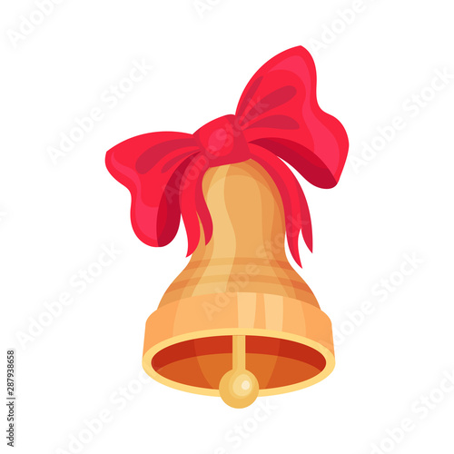School bell. Vector illustration on a white background.