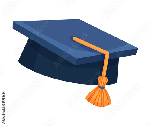 Graduation cap. Vector illustration on a white background.