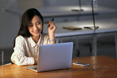 Young Asian student prepari...