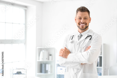 Male doctor with stethoscop...