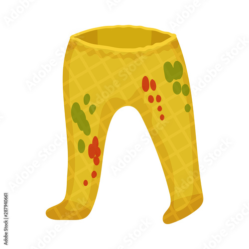 Dirty yellow romper. Vector illustration on a white background.