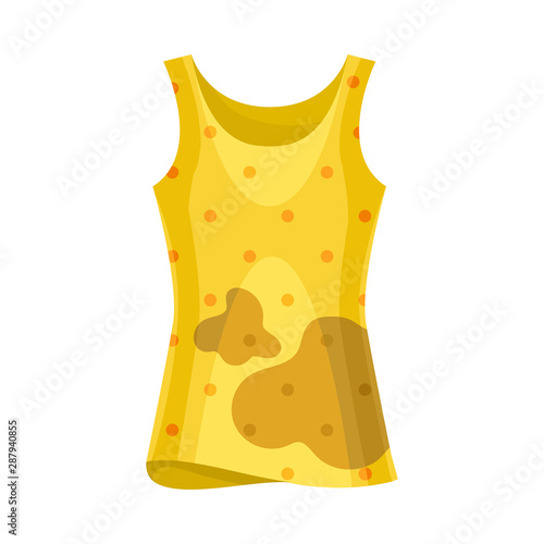 Dirty female T-shirt. Vector illustration on a white background.