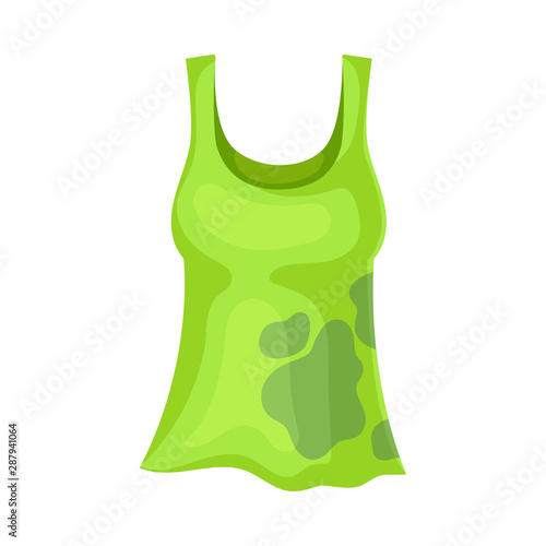 Dirty light green shirt. Vector illustration on a white background.