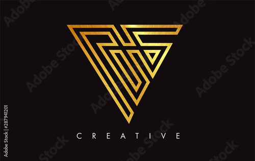 V Golden Letter Modern Trendy Design Logo. Letter V Icon Logo with Modern Monogram