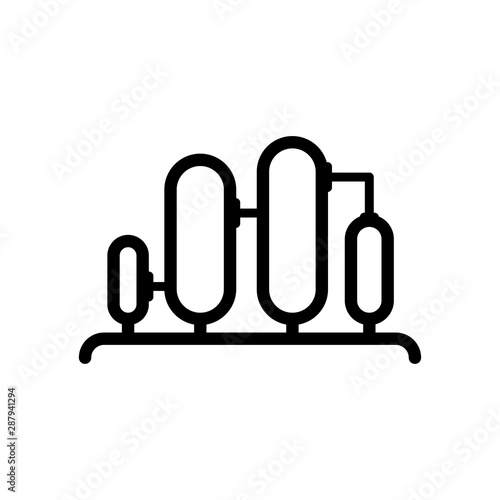 factory building flat icon trendy