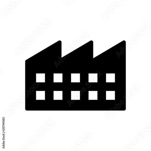 factory building flat icon trendy