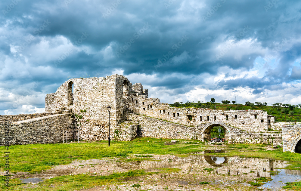 Ruins of Berat castle in Albania