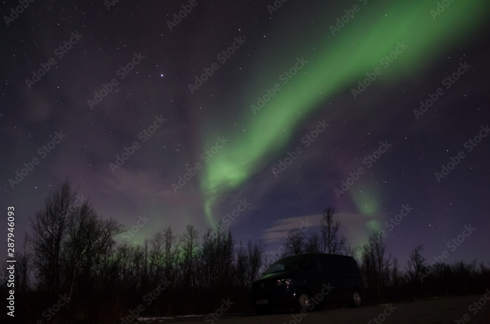 Northern lights (Aurora Borealis) near Tromsø, Norway