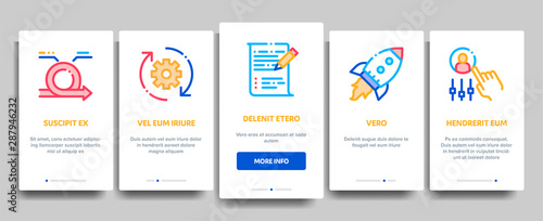 Scrum Agile Vector Onboarding Mobile App Page Screen. Illustrations