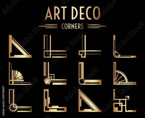 Geometric Art Deco Corner or Frame Design