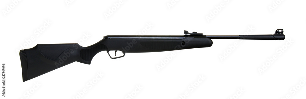 Air rifle isolated on white background. Air rifle isolated on white background.