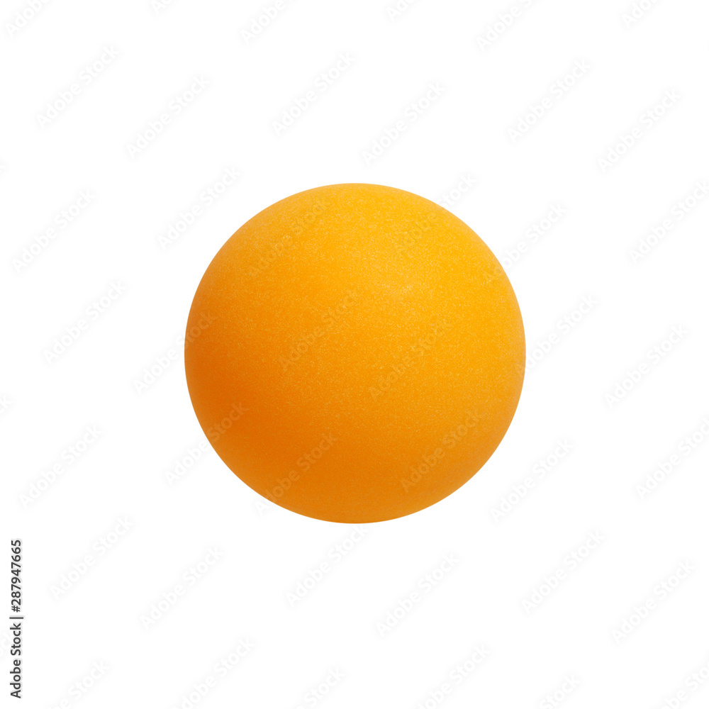 Orange ping-pong ball isolated on white Orange ping-pong ball isolated on white