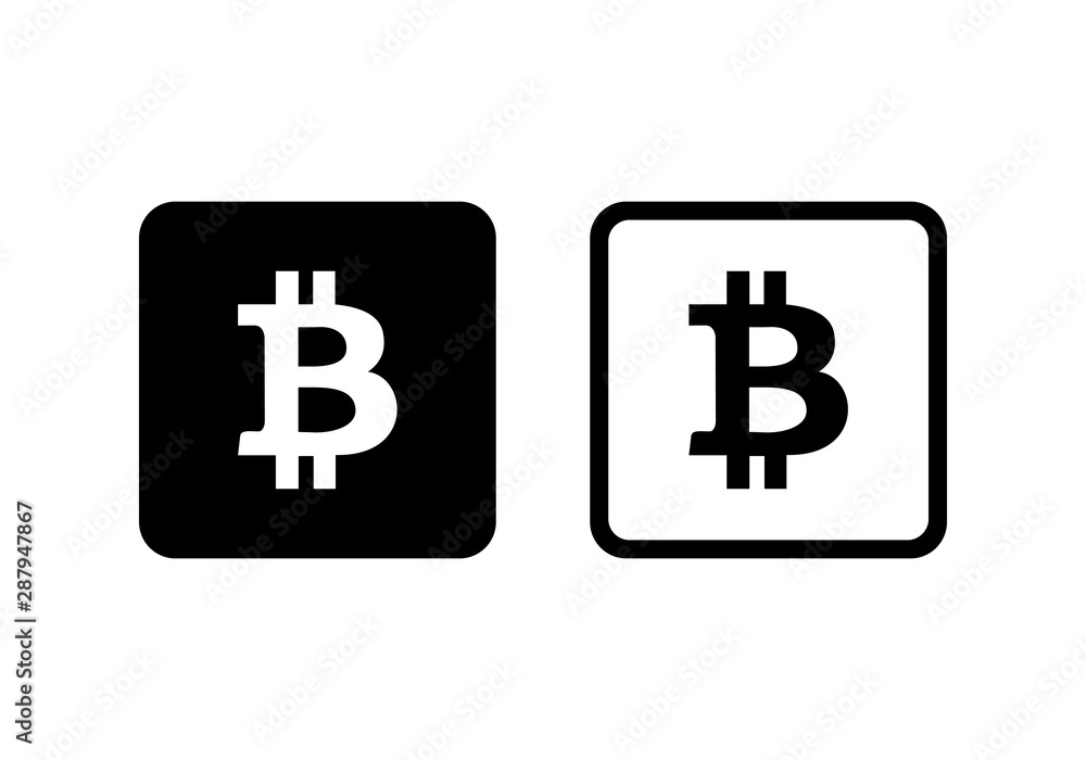 Bitcoin icon vector Bitcoin icon vector