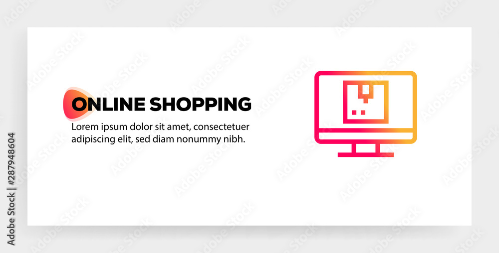 ONLINE SHOPPING ICON CONCEPT ONLINE SHOPPING ICON CONCEPT