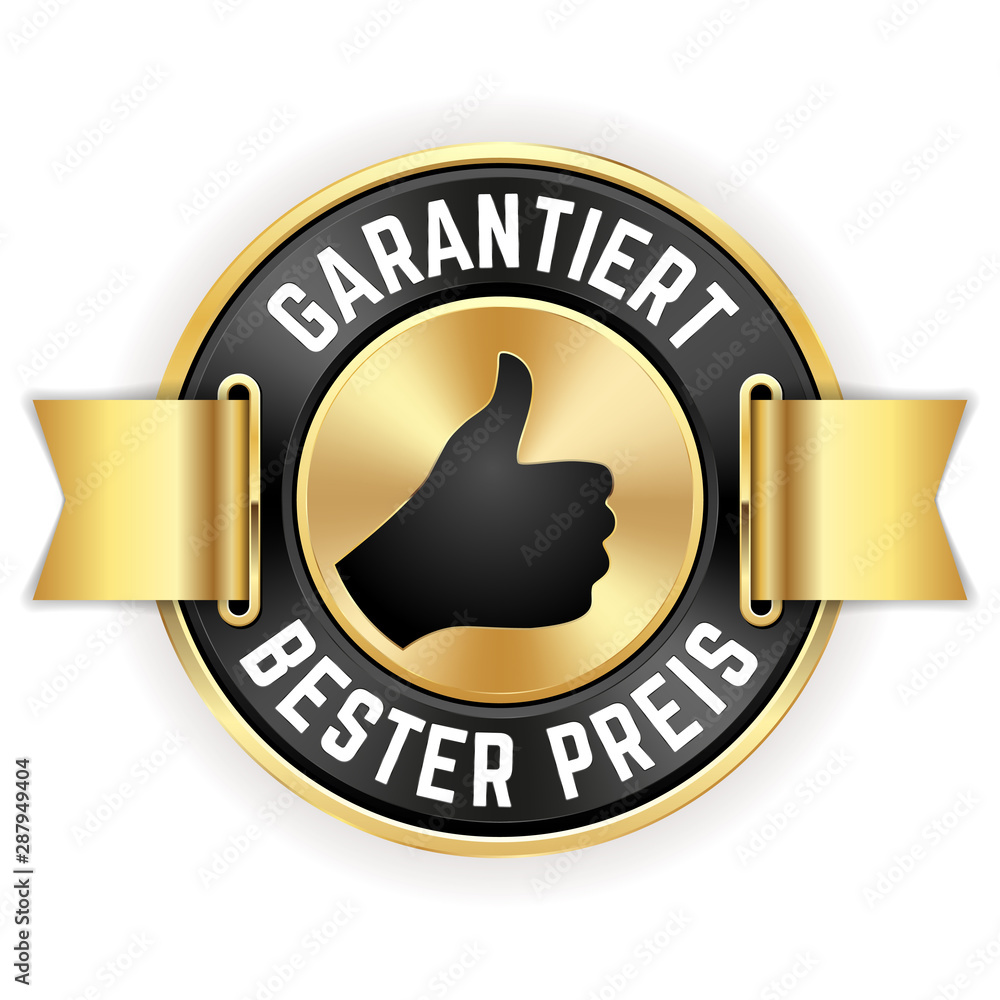 Goldener Garantiert Bester Preis Siegel Stock Vector | Adobe Stock
