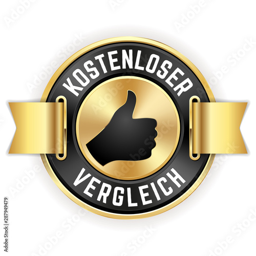 Goldener Kostenloser Vergleich Siegel