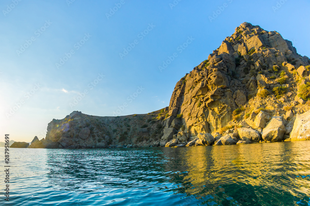 Cliffs in the sea