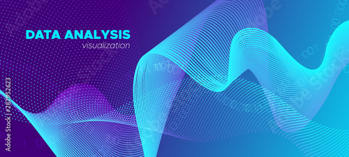 Science Visualization. Matrix Background. Violet 