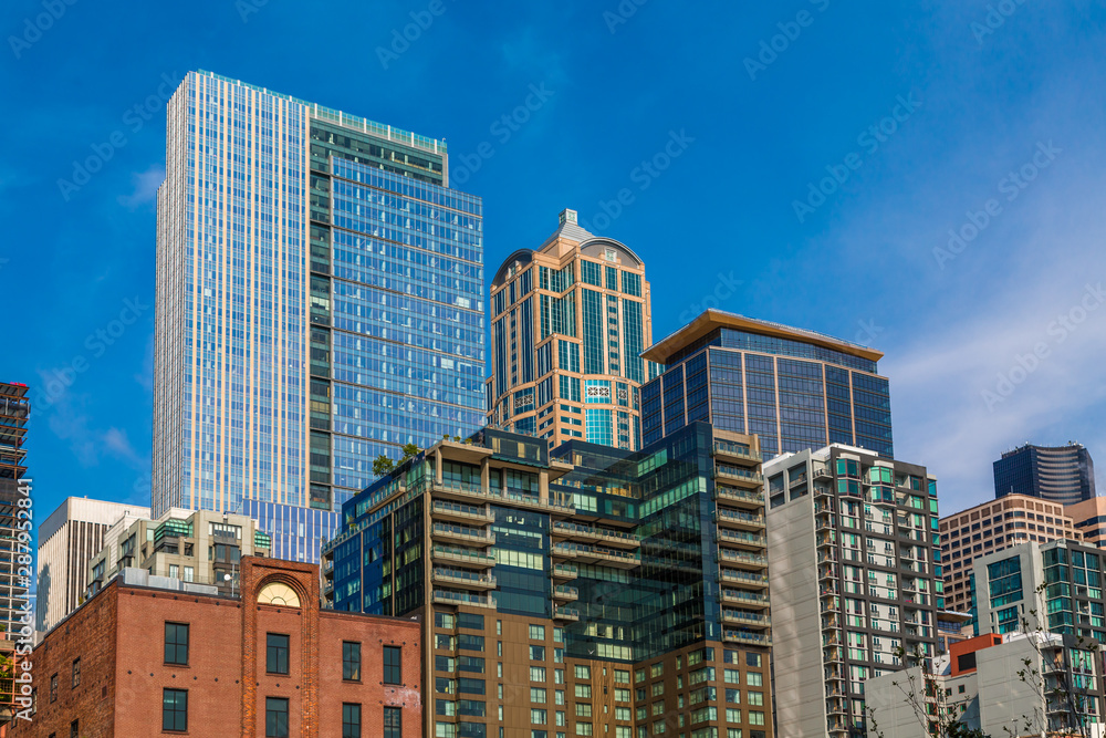 Old Condos and Modern Towers in Seattle