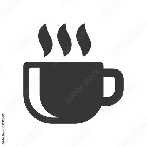 Coffee Cup Icon on White Background. Vector