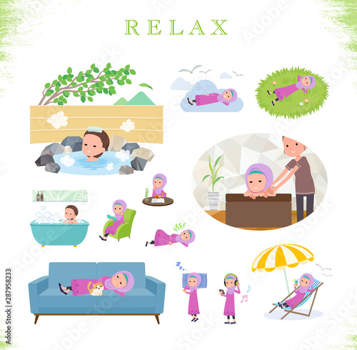 flat type Arab girl_relax