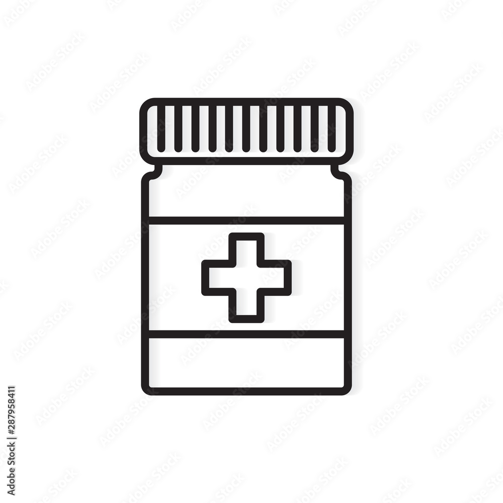 Obraz premium medicine bottle icon- vector illustration