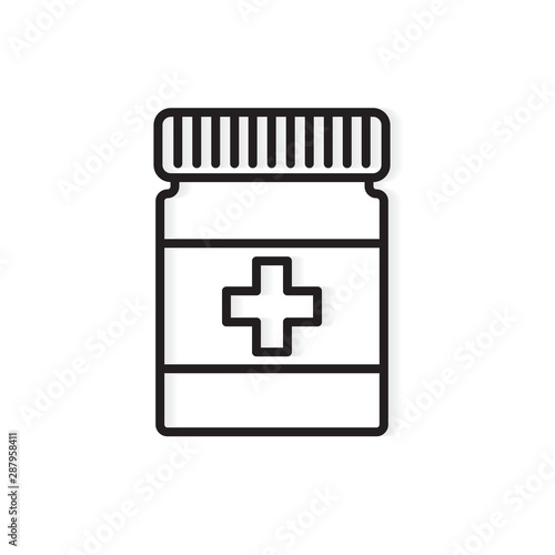 medicine bottle icon- vector illustration