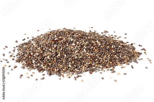 Chia seeds isolated on a white background