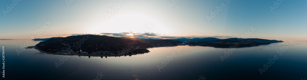 Landscape of Malbaie on drone