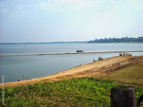 a river in vietnam with boats