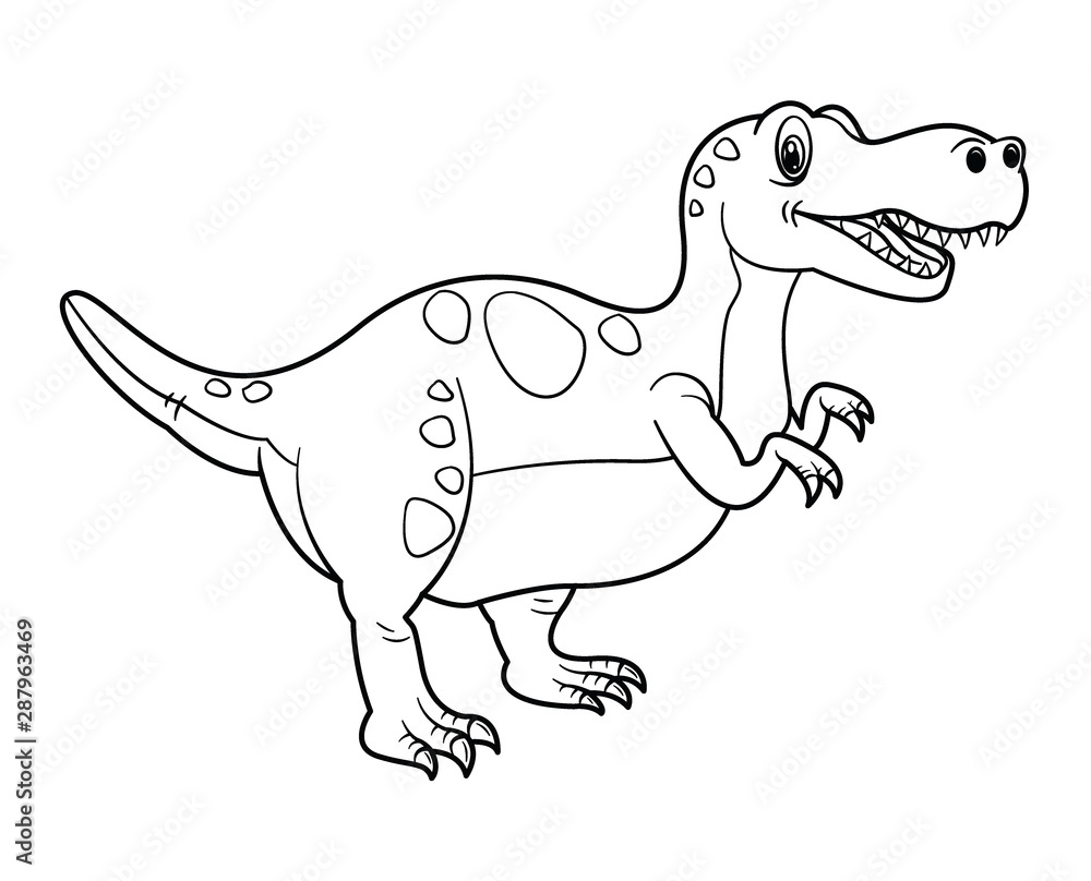 Cute cartoon dinosaur tyrannosaurus character Cute cartoon dinosaur tyrannosaurus character