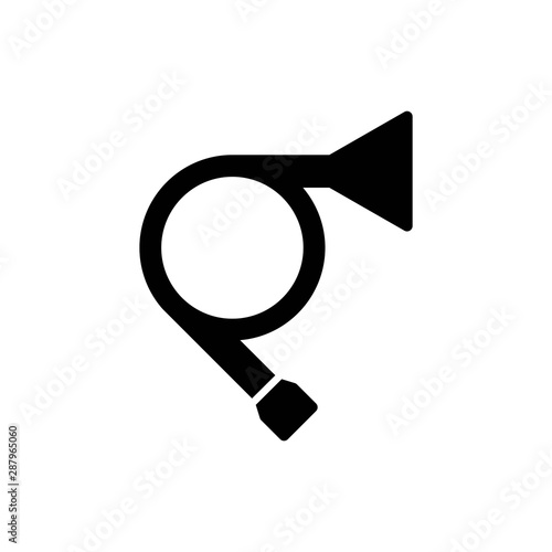 french horn solid vector icon