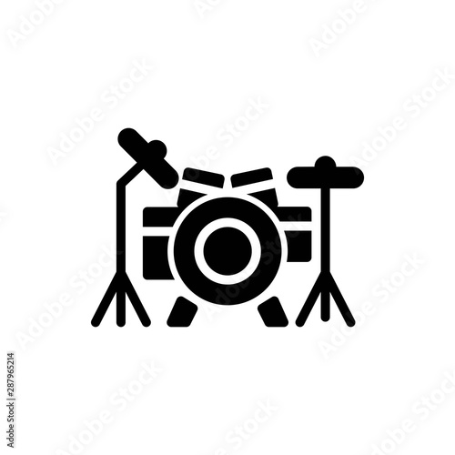 drum solid vector icon
