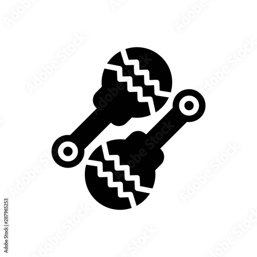 maracas solid vector icon