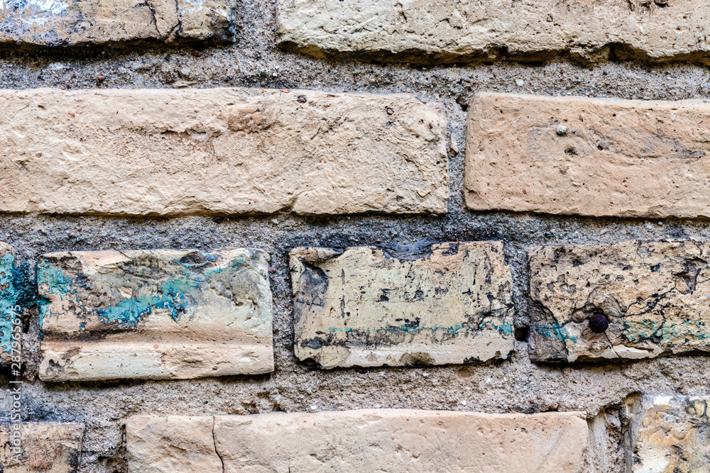 Old brick wall. Old brick wall.