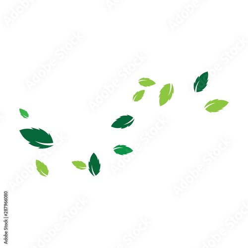 Logos of green leaf ecology nature element vector icon
