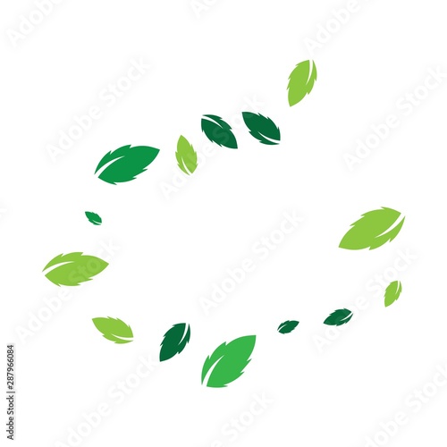 Logos of green leaf ecology nature element vector icon