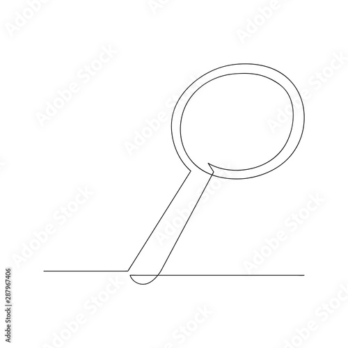 continuous line drawing of search. isolated sketch drawing of search line concept. outline thin stroke vector illustration