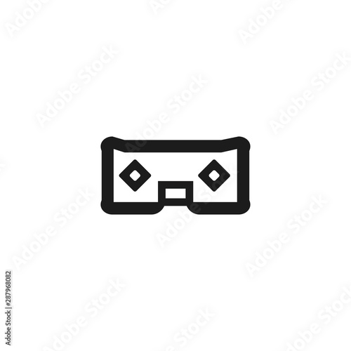 Vr glasses icon. 3d glasses sign