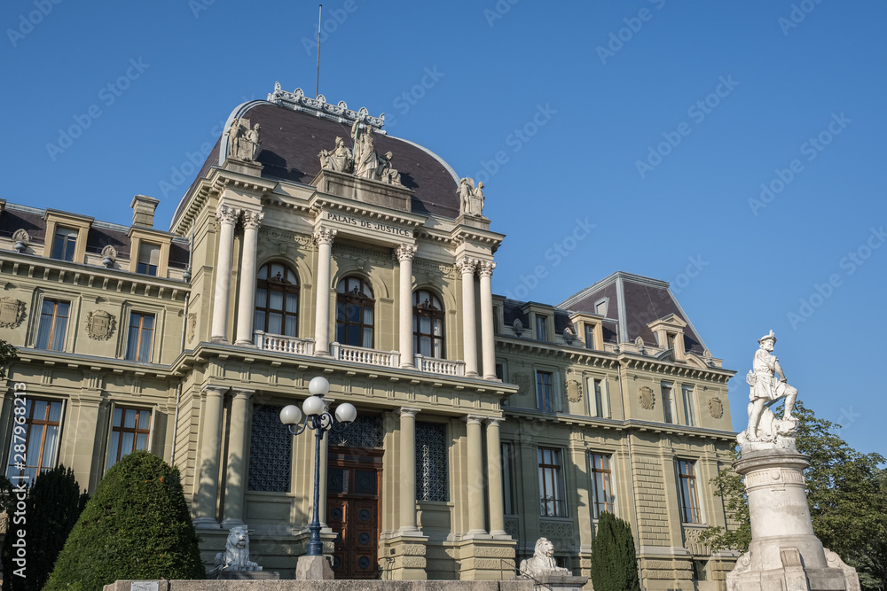 Naklejka premium Palace of Justice in Lausanne, Switzerland