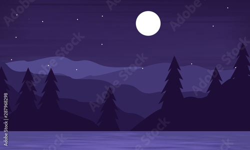 Night Landscape Background